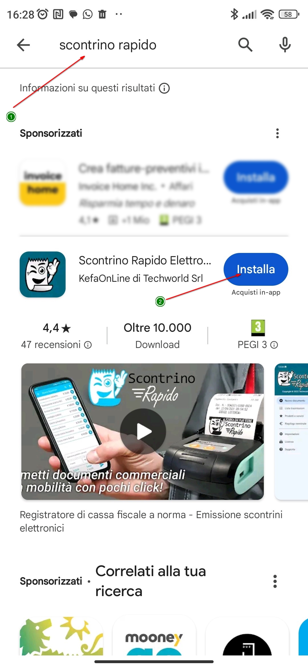 Ricerca sul Play Store